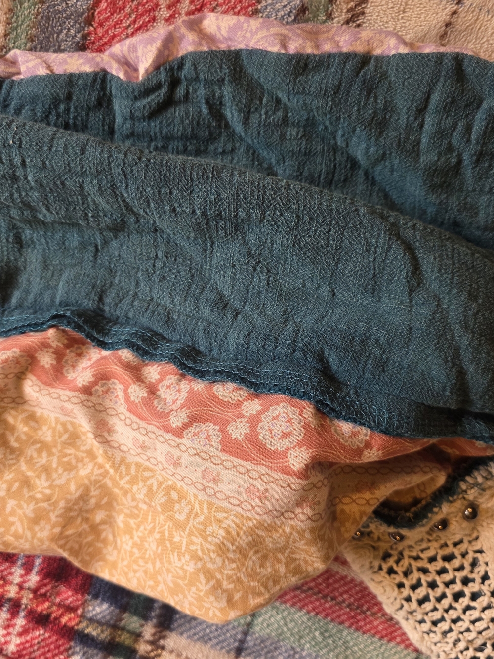 POL Teal and Pastel Multi-Panel Pullover - Picture 13 of 16